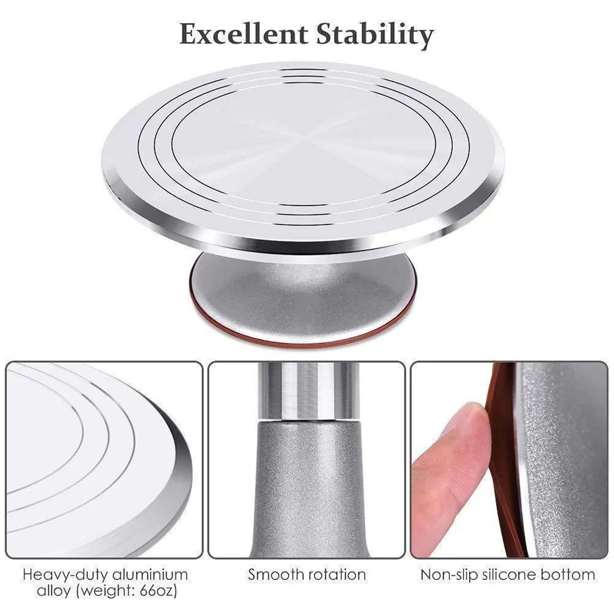7PCS Rotating Cake Decoration Modeling Tool  12''Aluminium