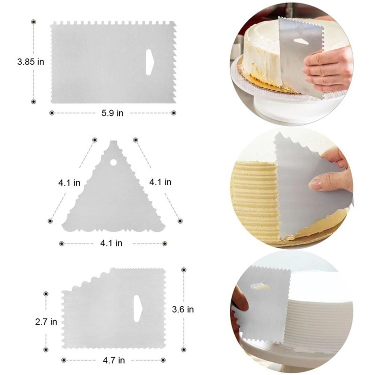 7PCS Rotating Cake Decoration Modeling Tool  12''Aluminium
