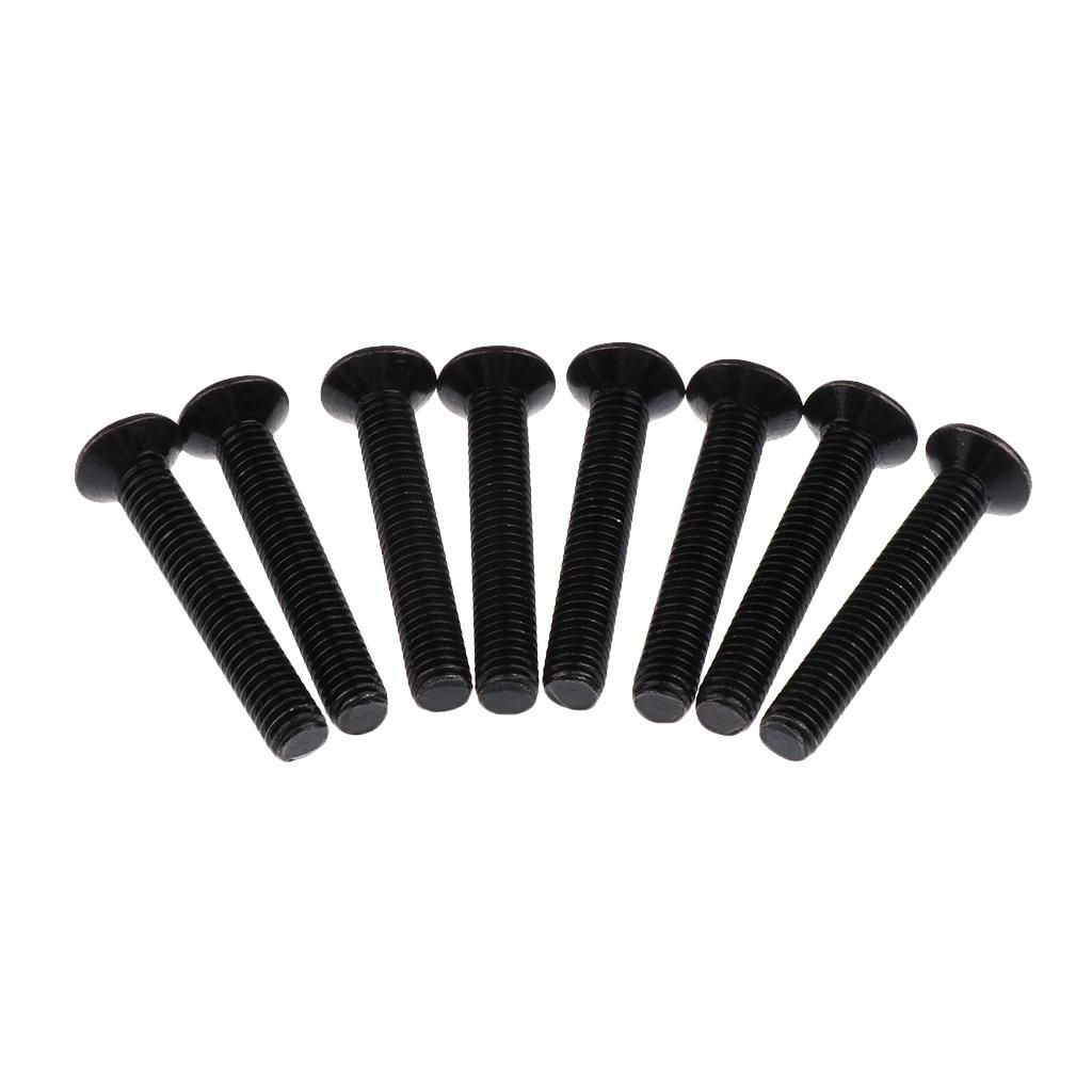 8 Pairs Skateboard Hardware Screws Longboard 5x29mm Black