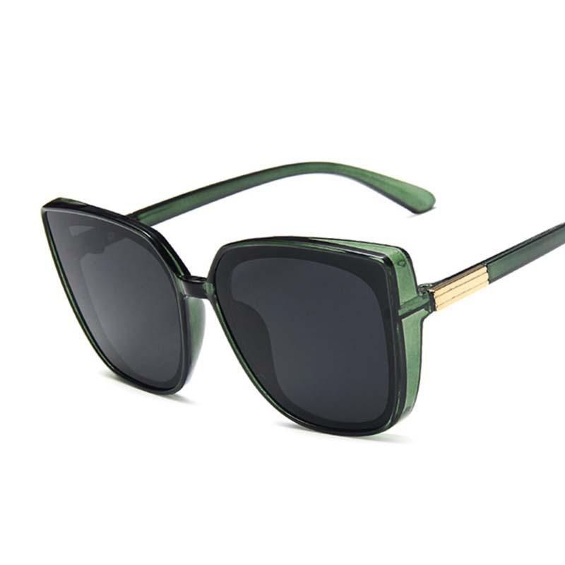 Cat Eye Fashion Sunglasses Woman Vintage Designer Black Glasses Sun Glasses Big Frame Cool Sexy Female