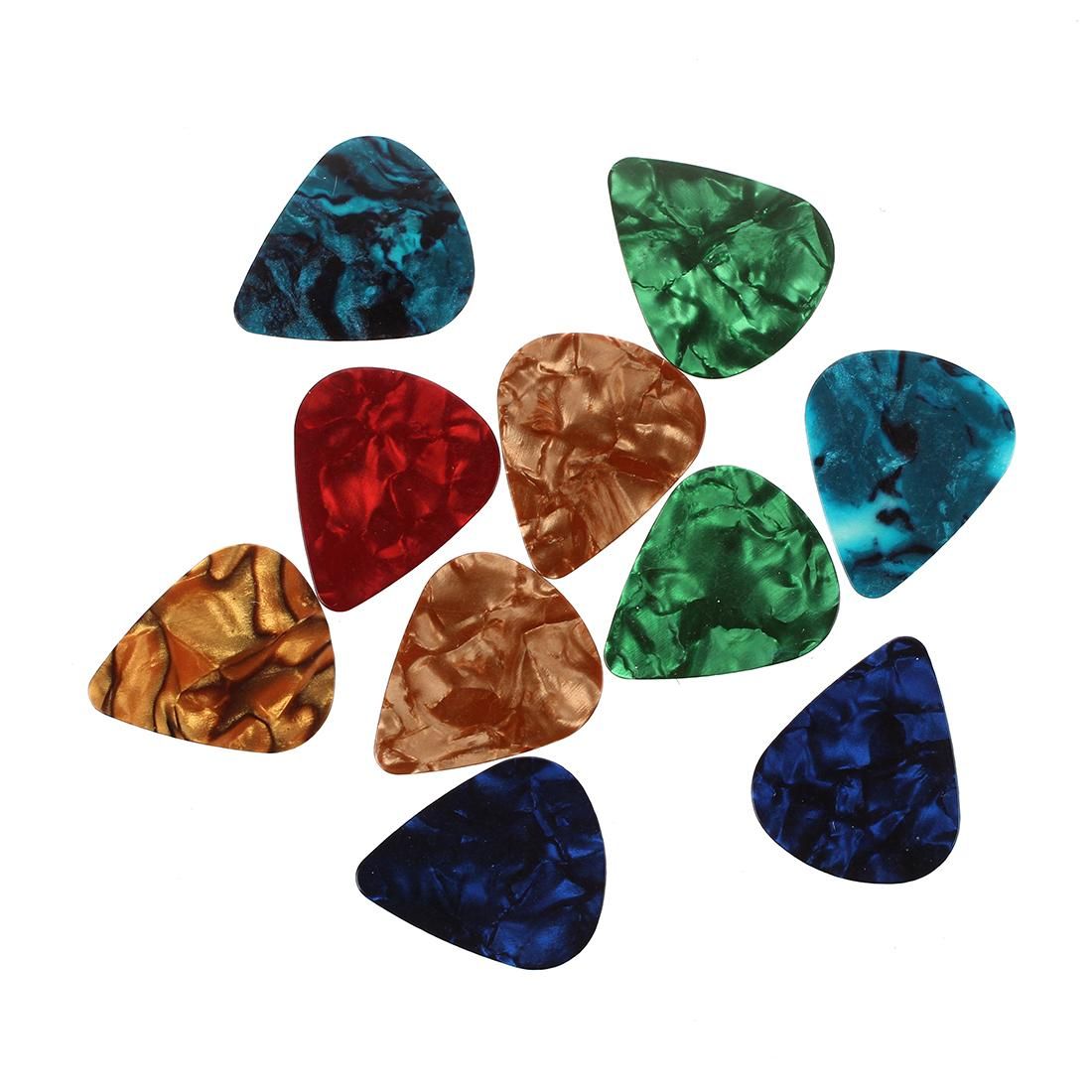 10 Pcs Colorful Celluloid Guitar Pick 0.71Mm