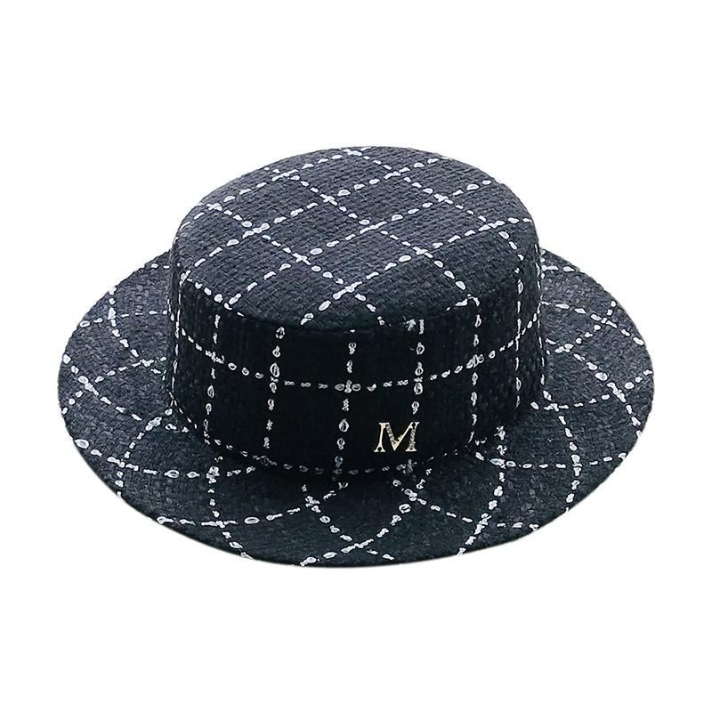 M flat top straw hats female mixed color Beach Hat Lady boater Sun Caps m Panama fedora women's cap