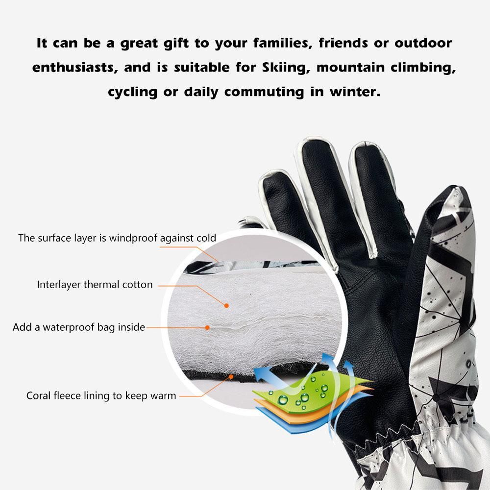 Winter Gloves for Men and Women Thicken Warm Gloves Ski Gloves Waterproof Touchscreen Gloves with Soft Lining for Skiing Mountaineering Hiking Cycling Riding