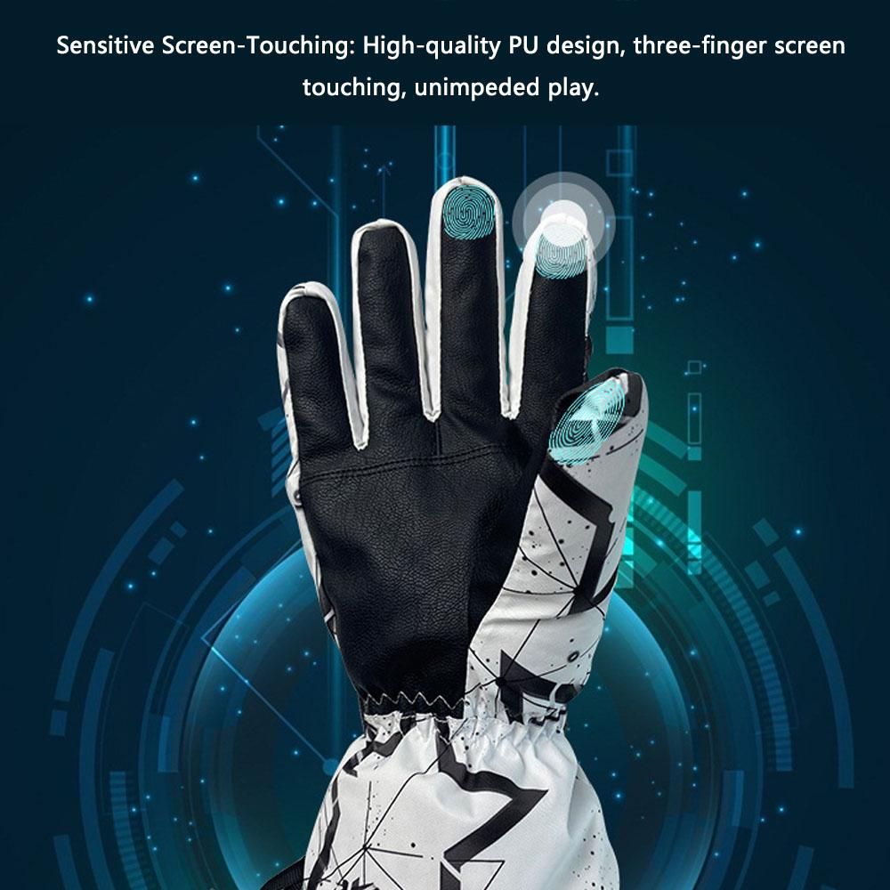 Winter Gloves for Men and Women Thicken Warm Gloves Ski Gloves Waterproof Touchscreen Gloves with Soft Lining for Skiing Mountaineering Hiking Cycling Riding