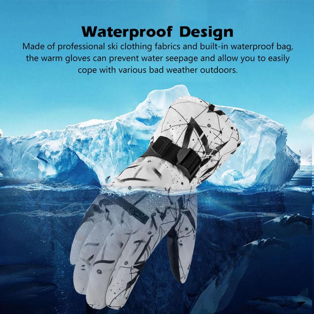 Winter Gloves for Men and Women Thicken Warm Gloves Ski Gloves Waterproof Touchscreen Gloves with Soft Lining for Skiing Mountaineering Hiking Cycling Riding