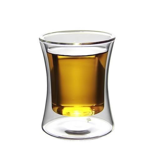 1PCS Double Layer Glass Mugs Whiskey Wine Glasses Drinking Tumbler Vodka Cup Coffee Juice Water Cups Tea Creative Mug