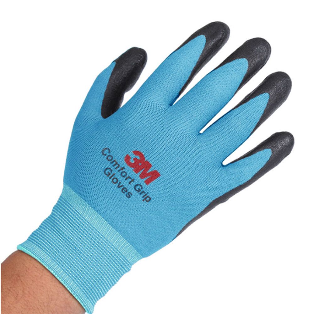 3M 1 Pair Comfort Grip Glove Nitrile Rubber Protective