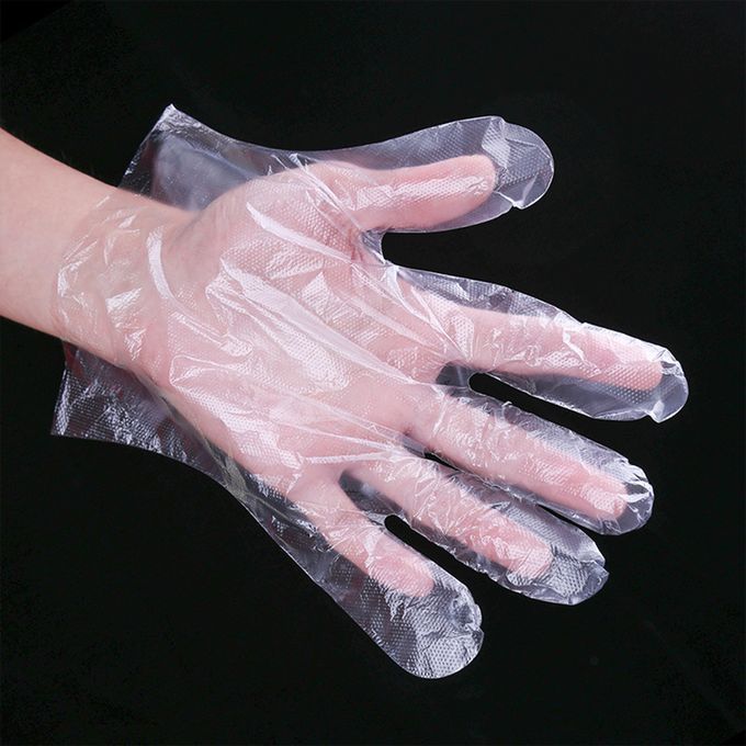 100Pcs/Bag Disposable Gloves Transparent Food-Grade Pe