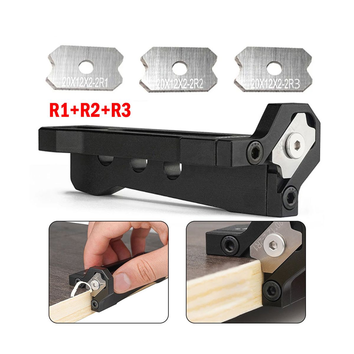 4Pcs/Set Woodworking Edge Trimmer Corner Planer Arc Wood
