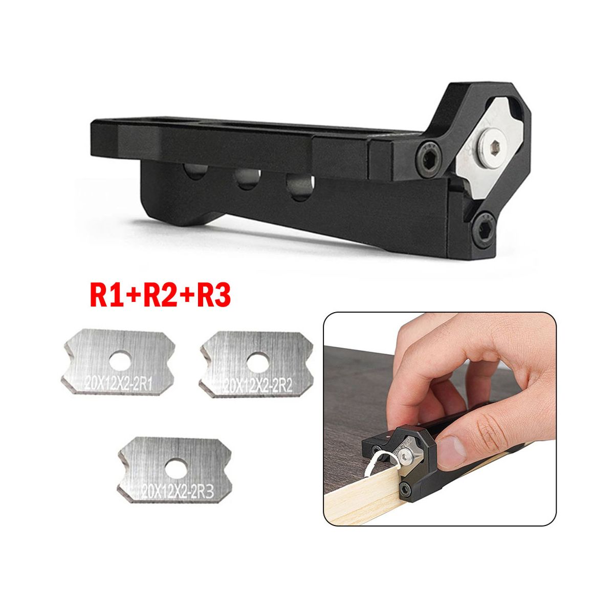 4Pcs/Set Woodworking Edge Trimmer Corner Planer Arc Wood