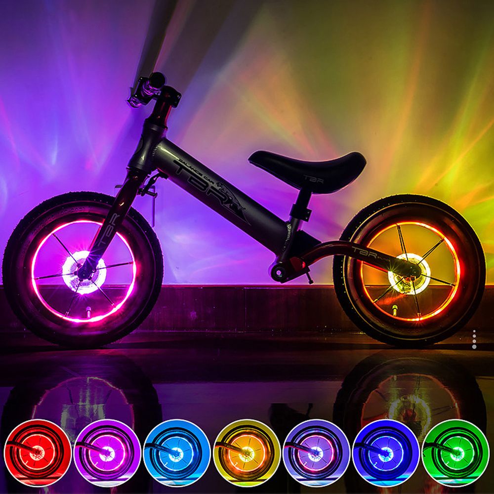 LED Bicycle Wheel Light Bike Front Tail Hub Spoke One Lamp
