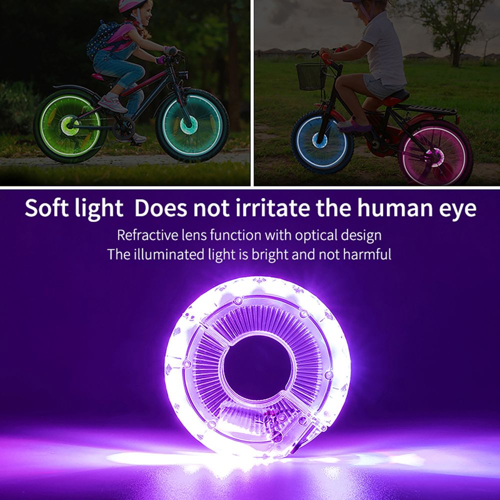 LED Bicycle Wheel Light Bike Front Tail Hub Spoke One Lamp