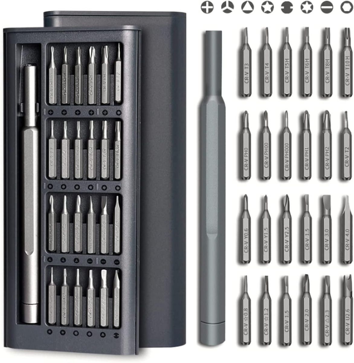 Electric Screwdriver,USB Type-C Rechargeable ic Precision Power Screwdriver Set Repair Tool Kit for iPhone,Watch