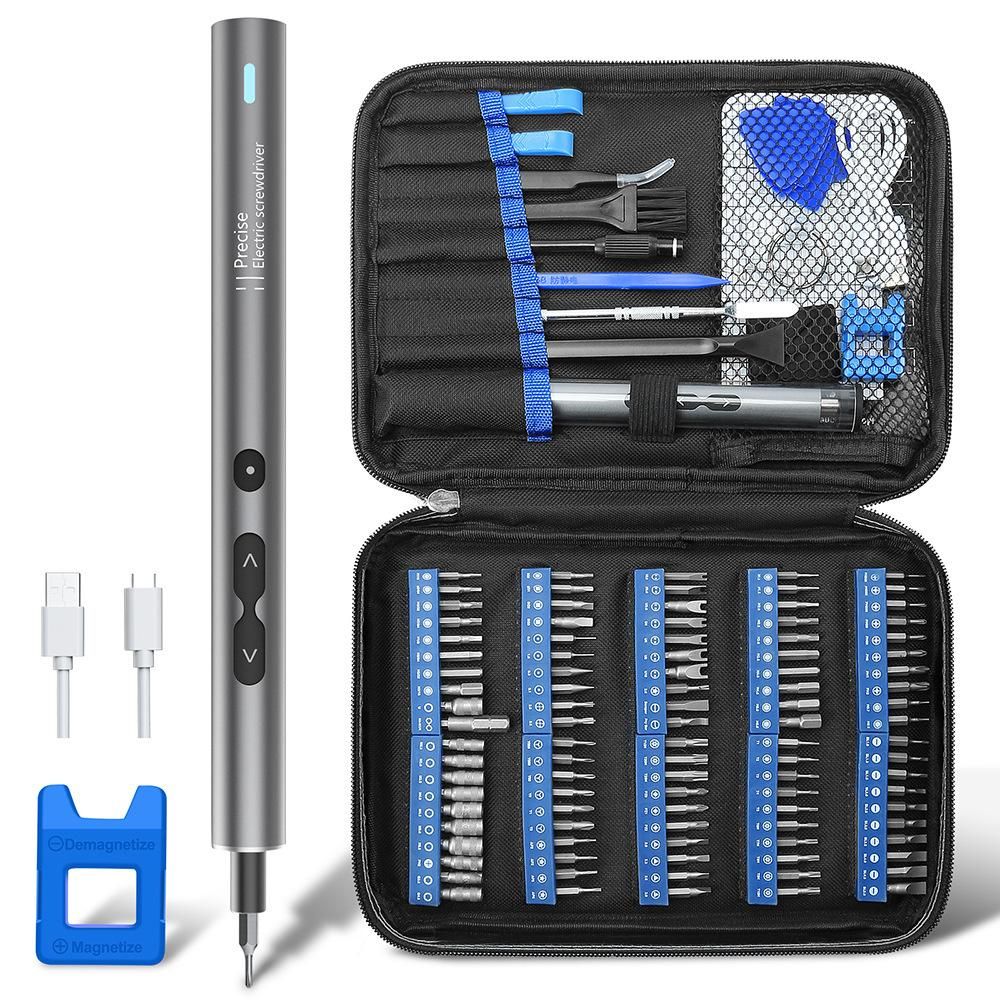 120 in 1 Precision Electric Screwdriver for Xiaomi Phone Laptop Strong ic Screwdrivers Mini Rechargeable Screwdriver Set