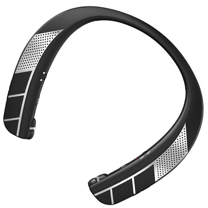2 In 1 Wearable Neckband Wireless Speaker W/ Retractable Gray B