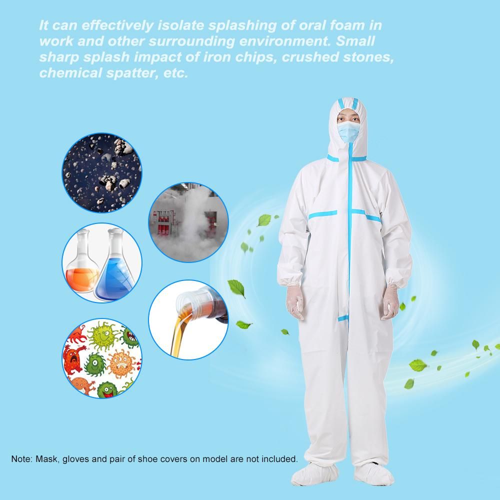 Coverall Disposable Isolation Suit for Staff Protective Clothing Dust-proof Coveralls Antistatic
