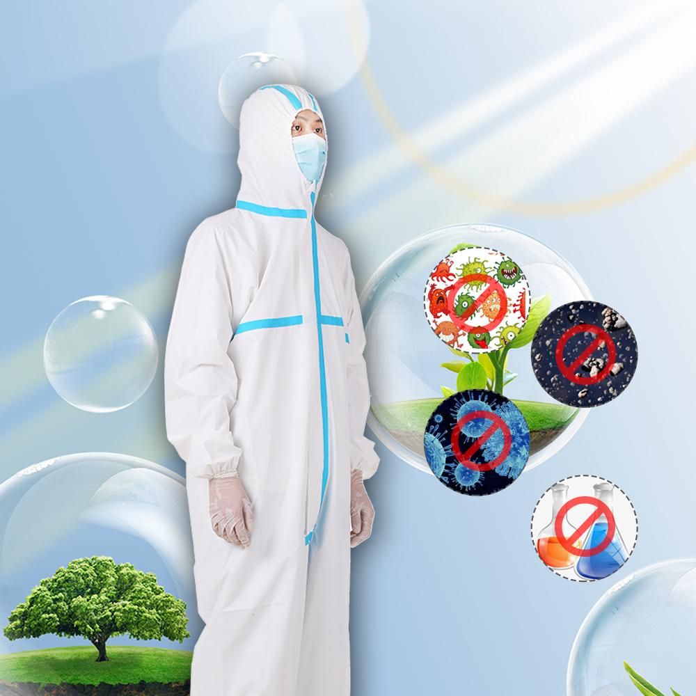 Coverall Disposable Isolation Suit for Staff Protective Clothing Dust-proof Coveralls Antistatic