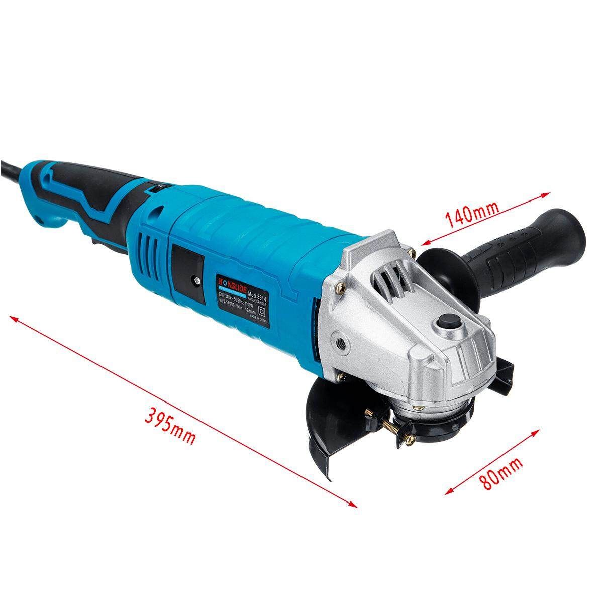 1100W Electric Angle Grinder 125mm Grinding Machine Metal Polishing Tool