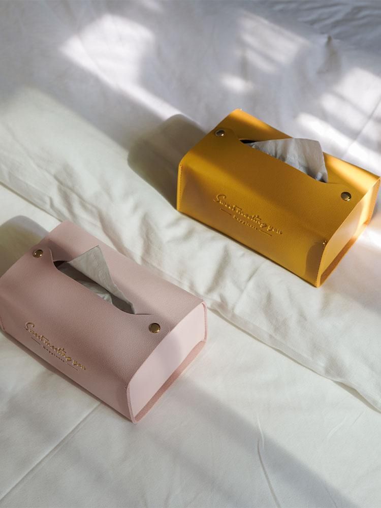 Pvc Leather Tissue Holder Household Tissue Storage Box Tissue Box Living Room Decoration Bedroom Kitchen Office Whole