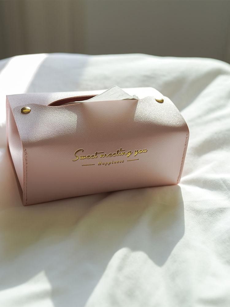 Pvc Leather Tissue Holder Household Tissue Storage Box Tissue Box Living Room Decoration Bedroom Kitchen Office Whole