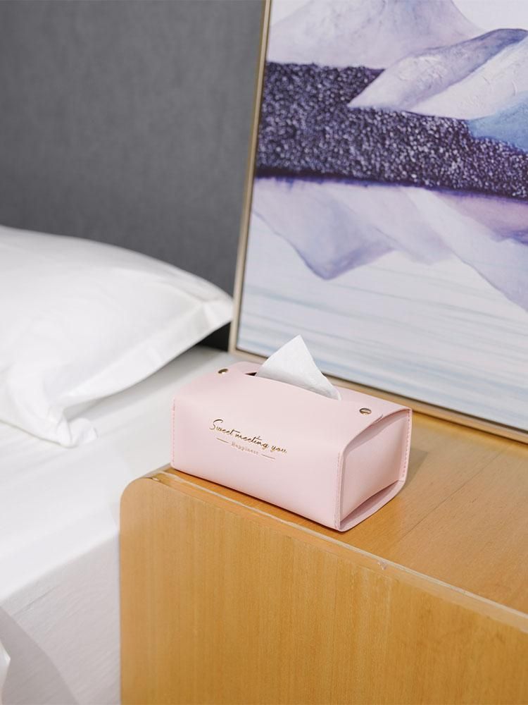 Pvc Leather Tissue Holder Household Tissue Storage Box Tissue Box Living Room Decoration Bedroom Kitchen Office Whole