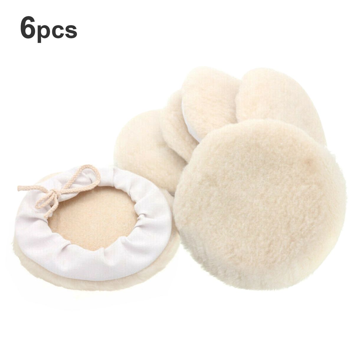 6pcs 7-inch Buffing Pads Car Bonnet Buffing Waxing Pad Kit
