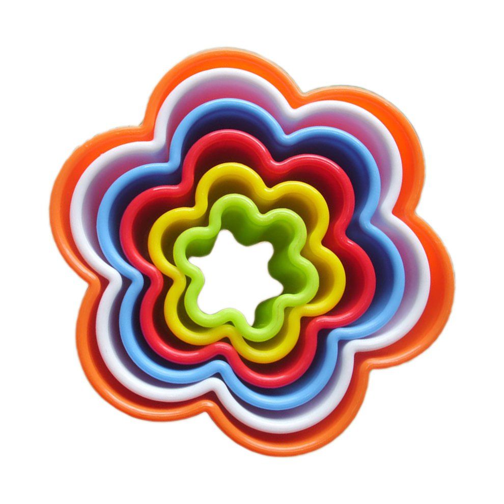 Plastic Cookie Printing Cake Cookie Mold Baking Mold Fruit Salad Cake Mold Multicolor