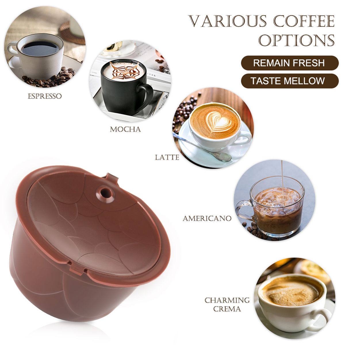 3PCS Reusable Coffee Pods Refillable Coffee Capsules