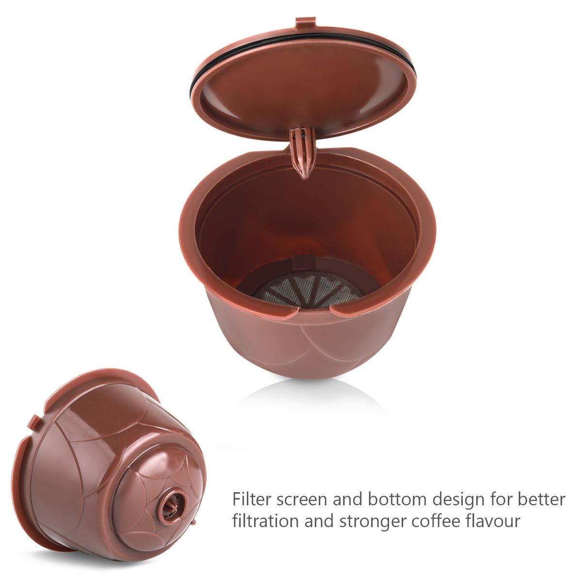 3PCS Reusable Coffee Pods Refillable Coffee Capsules