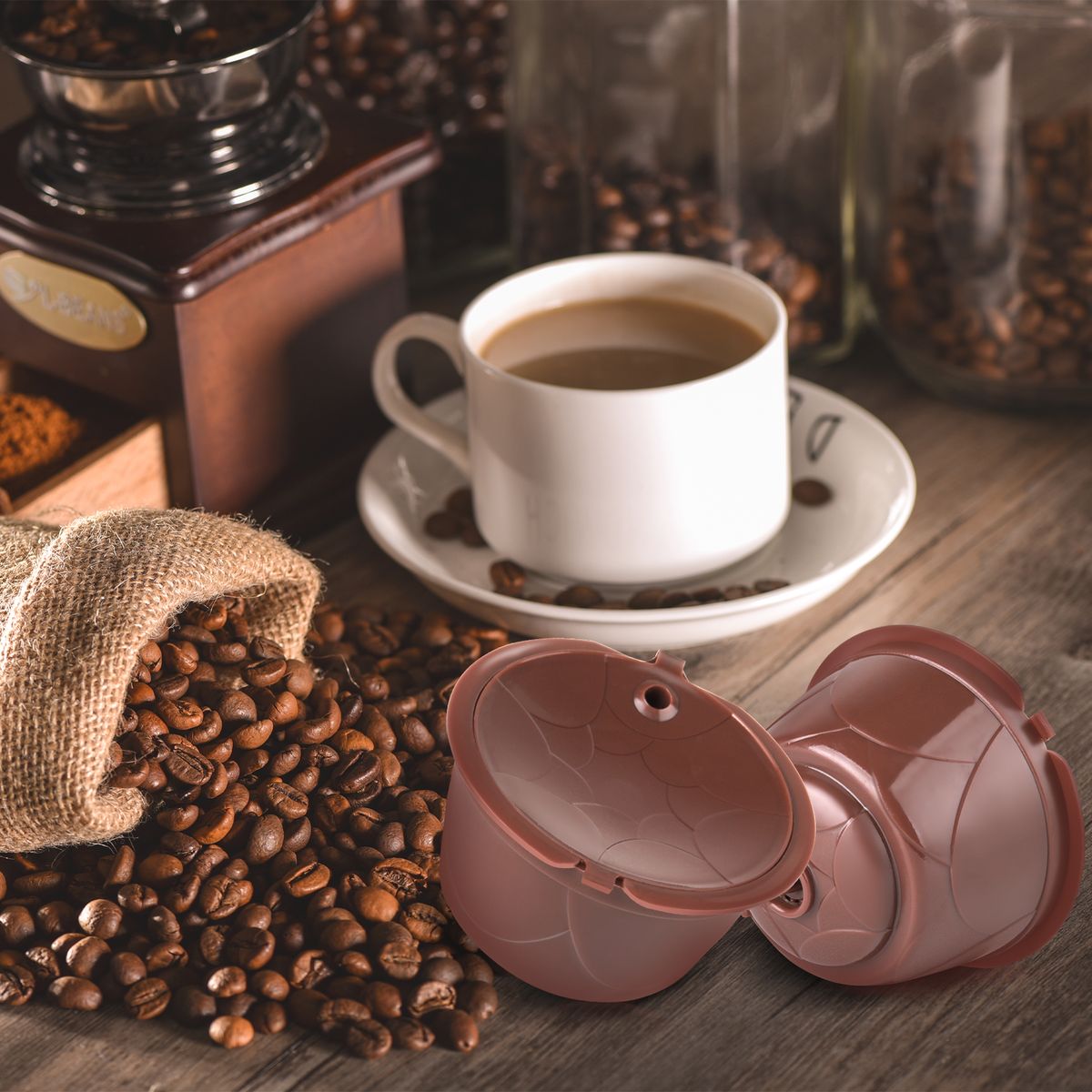 3PCS Reusable Coffee Pods Refillable Coffee Capsules