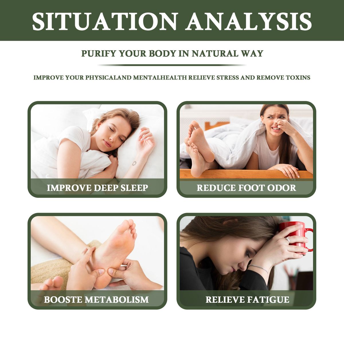 12Pcs Ginger Slimming Detox Foot Patch Improve Sleep Quality