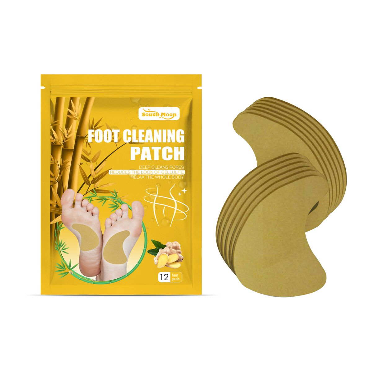 12Pcs Ginger Slimming Detox Foot Patch Improve Sleep Quality