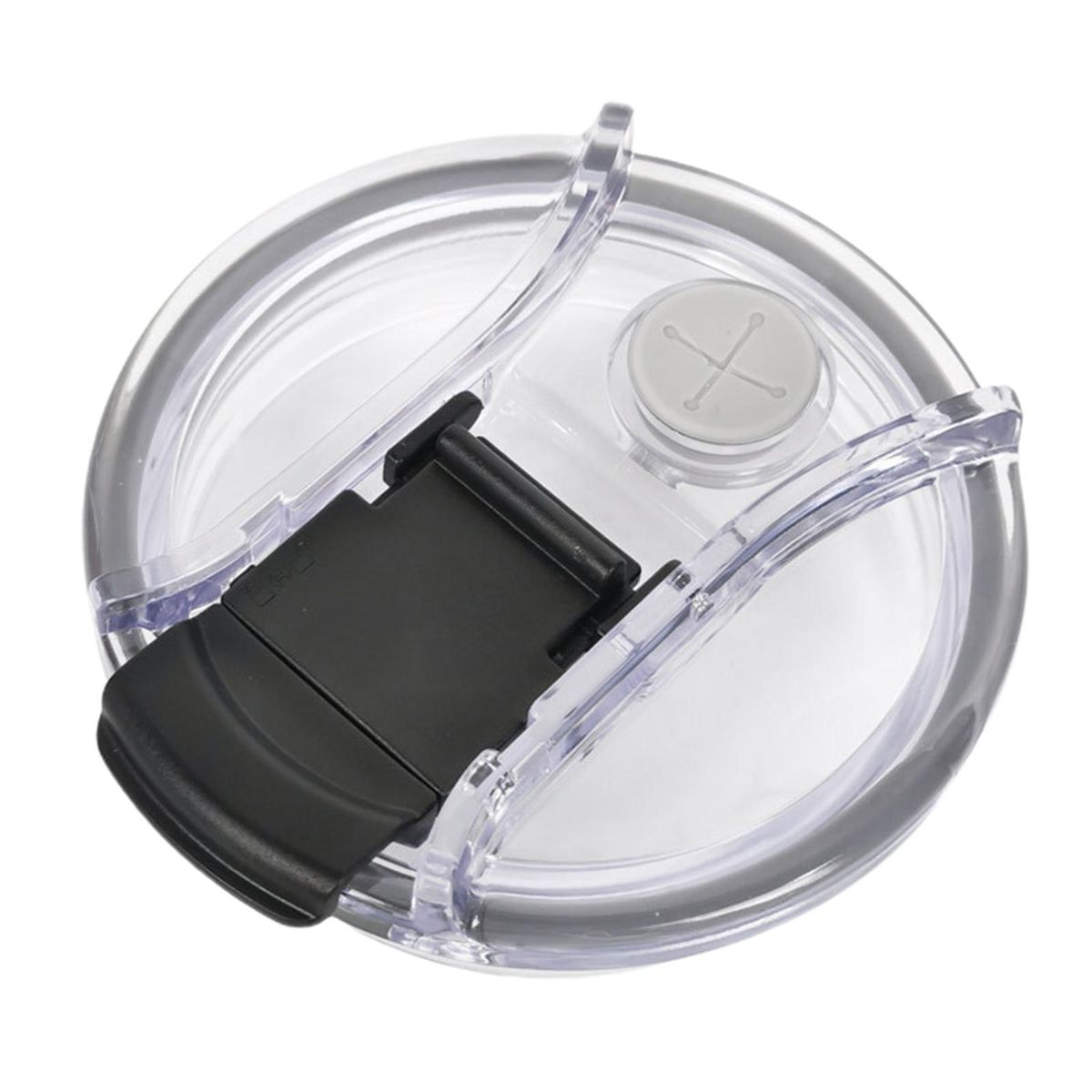 Splash-resistant Tumbler Lid Dustproof Seal Straw Hole with 40 Oz Black