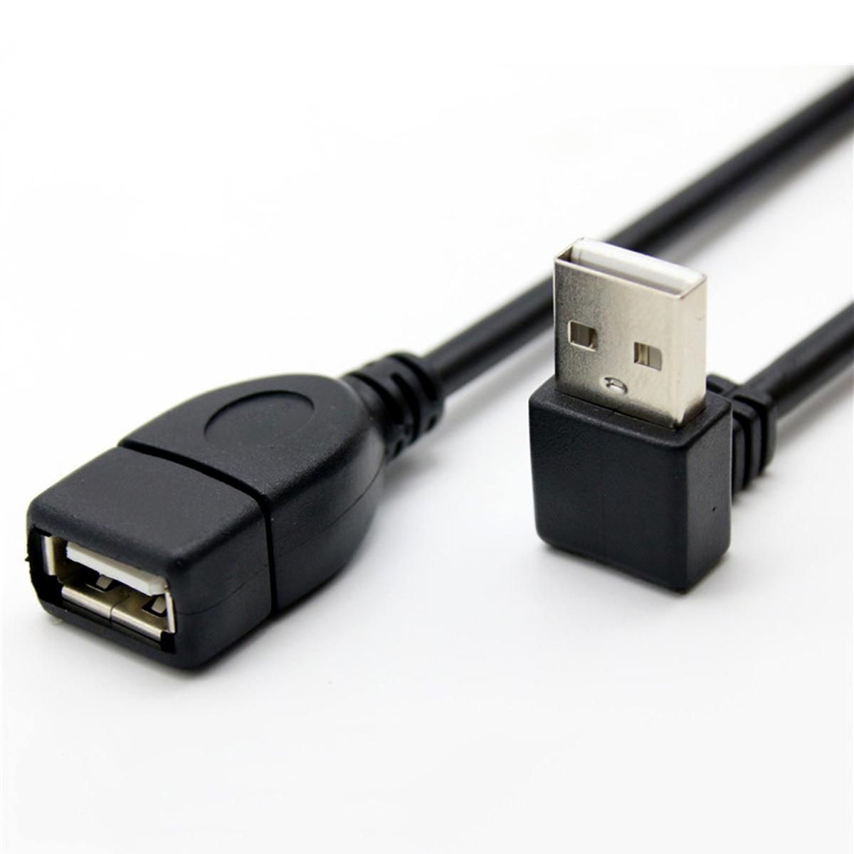 USB2.0 male to female extension cable 25CM 90 degree elbow