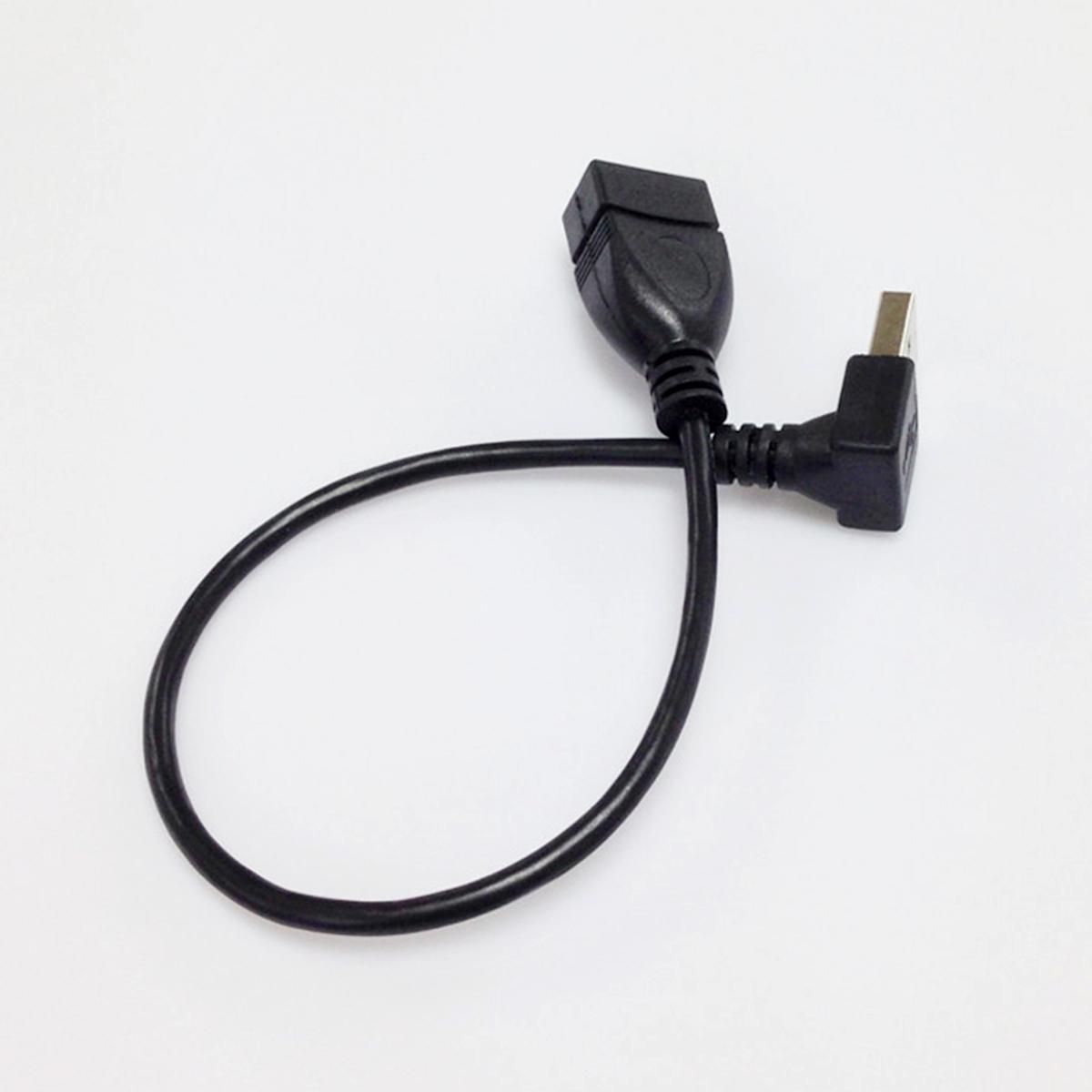 USB2.0 male to female extension cable 25CM 90 degree elbow