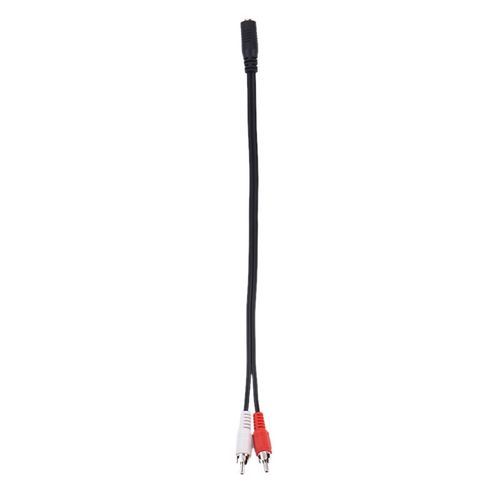 3.5mm Audio Cable Stereo Female To 2RCA Male Aux Audio Cable Adapter 30cm 2RCA Y Adaptor For DVD CD TV VCR To Headphone Jack