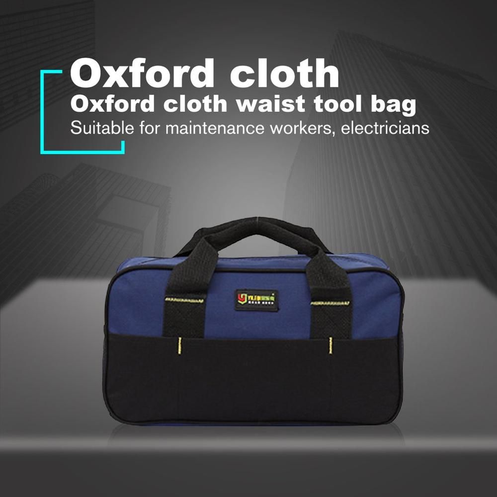 Large Capacity Tool Bags Handbag Waterproof Oxford Cloth Electrician Bag Plastic Bottom Men's Oblique Bag Tool