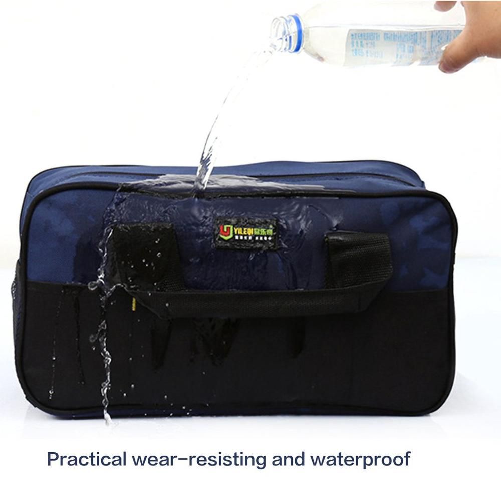 Large Capacity Tool Bags Handbag Waterproof Oxford Cloth Electrician Bag Plastic Bottom Men's Oblique Bag Tool