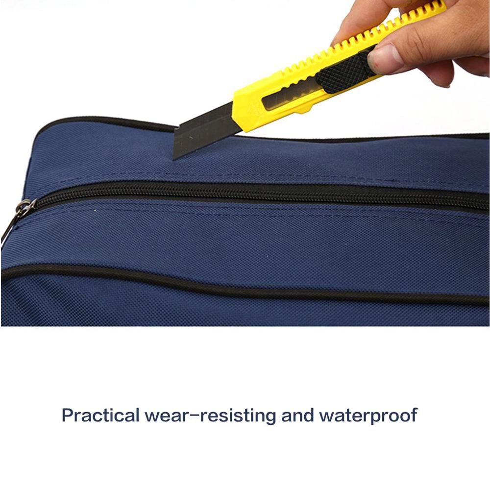Large Capacity Tool Bags Handbag Waterproof Oxford Cloth Electrician Bag Plastic Bottom Men's Oblique Bag Tool