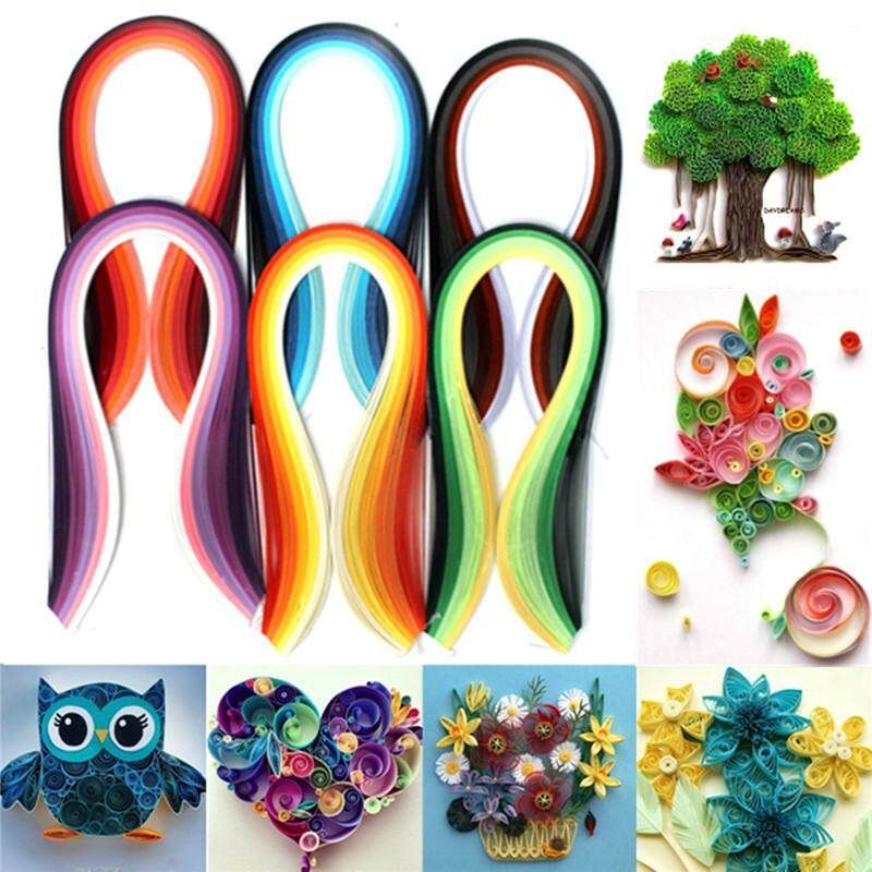600 Strips 30 Colors Mixed Quilling Paper 3mm*390mm Origami Papercraft DIY Craft