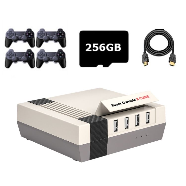 Super Console X Cube Wireless Game Console 256G 50000+ Games 4 Handles