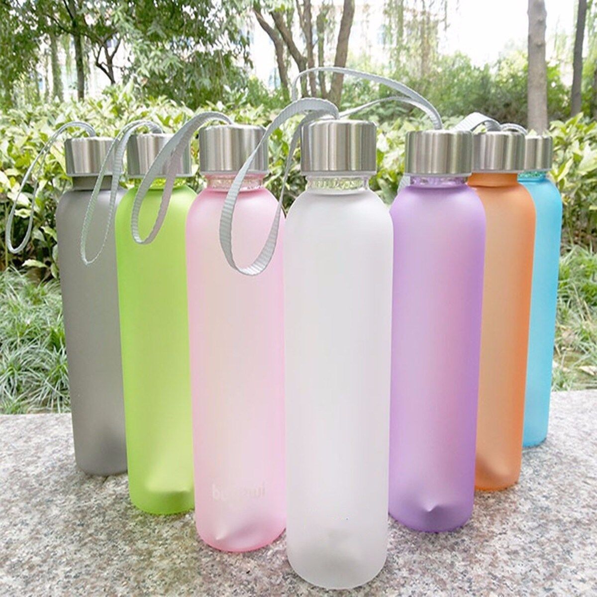 Outdoor Sport Unbreakable Leak-proof Travel Water Cup Drink Bottle Cycling 600ML White