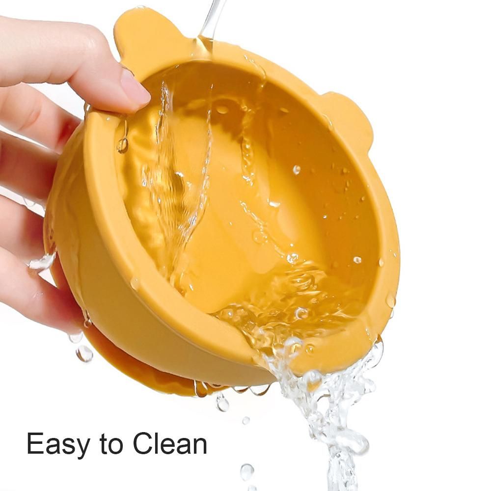 Silicone Suction Bowl for Babies Toddlers Self Feeding Baby Bowl with Spoon BPA Free Dishwasher & Microwave Safe