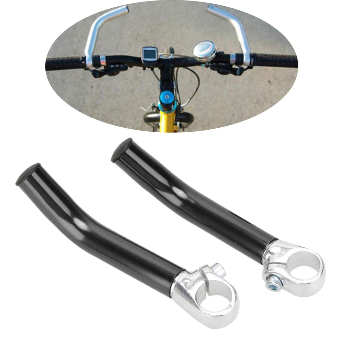 Handlebar End  Mountain  Handle Bar Ends Black