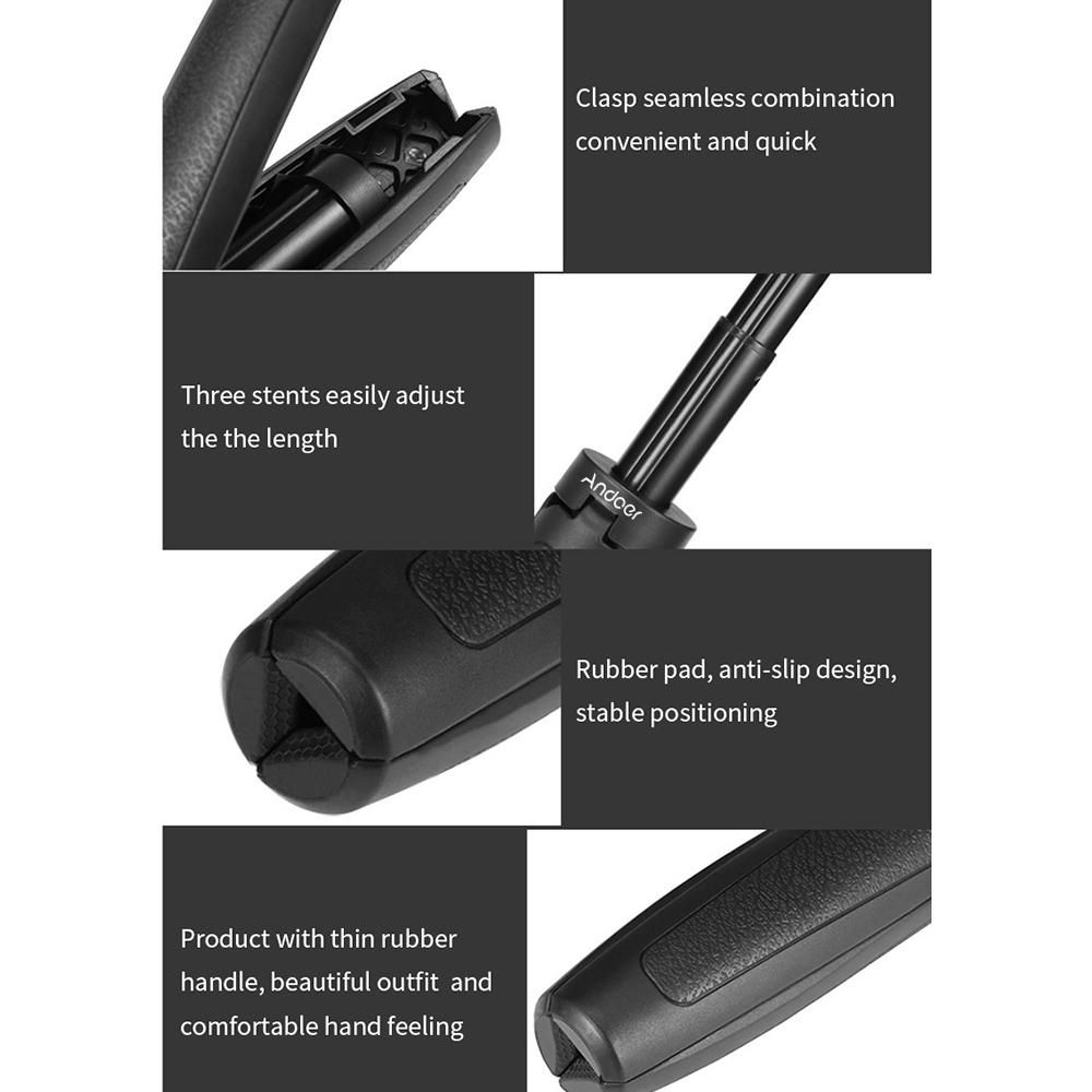 Andoer MT-09 Mini Extendable Desktop Tripod Handheld Action Camera Vlog Selfie Stick Bracket Replacement for GoPro Hero 11/109/8/7/6/5