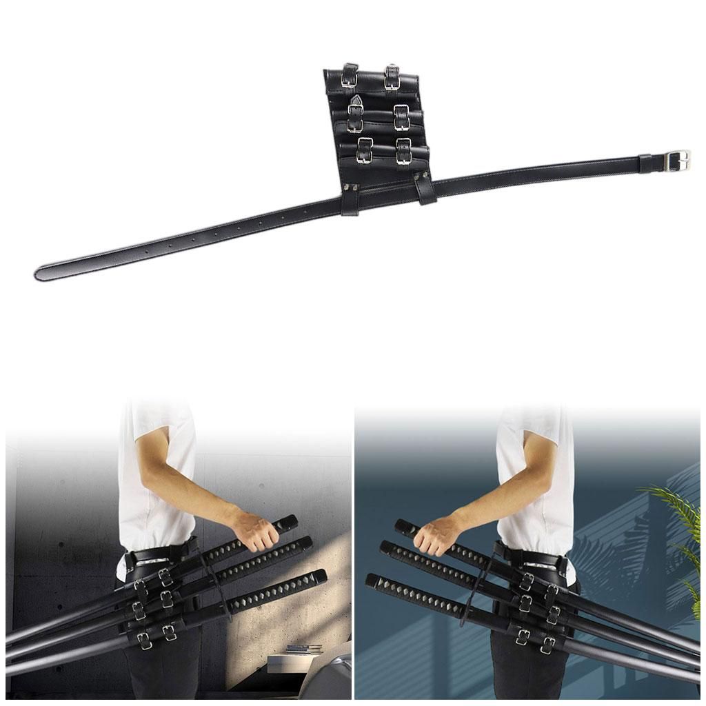 PU Leather Medieval  Belt Rapier  Storage Rack Three Pieces
