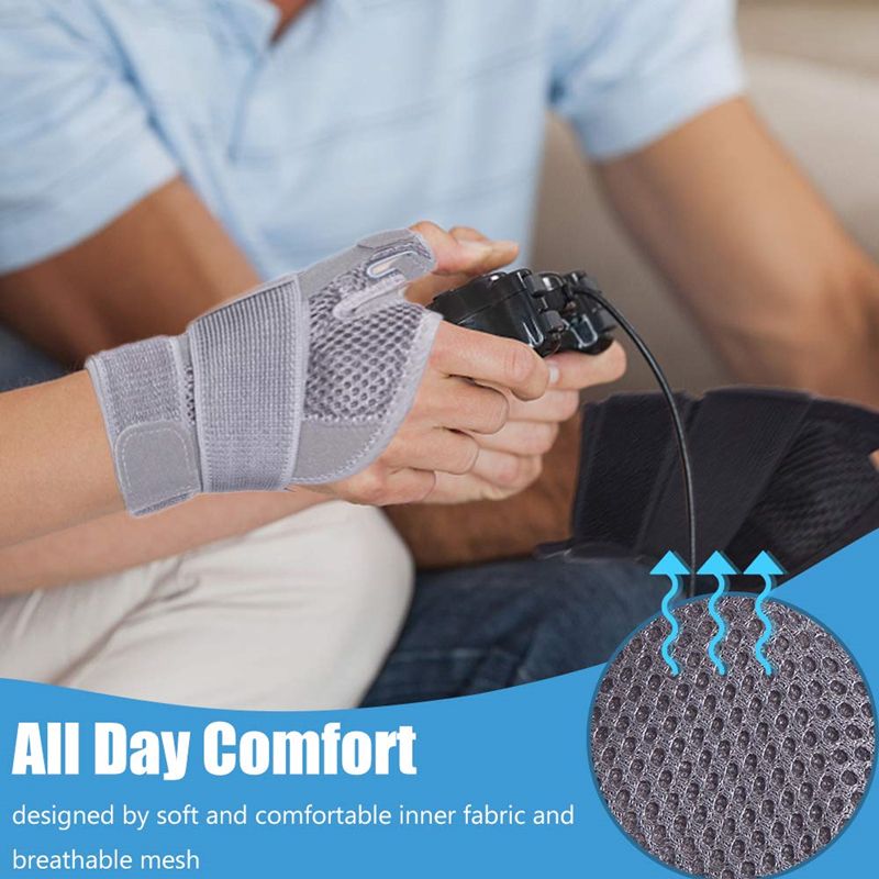 1PC Thumb Ca Splint Stabilizer Wrist Support  Protector Carpal Tunnel Tendonitis Pain Relief Right Left Hand Immobilizer-Black