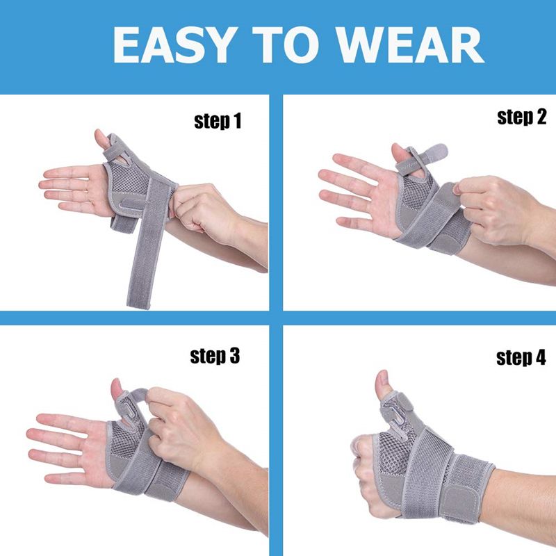 1PC Thumb Ca Splint Stabilizer Wrist Support  Protector Carpal Tunnel Tendonitis Pain Relief Right Left Hand Immobilizer-Black