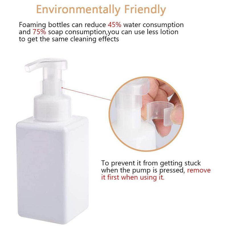 450 ML Soap Dispenser, Set Of 2 Plastic Pump