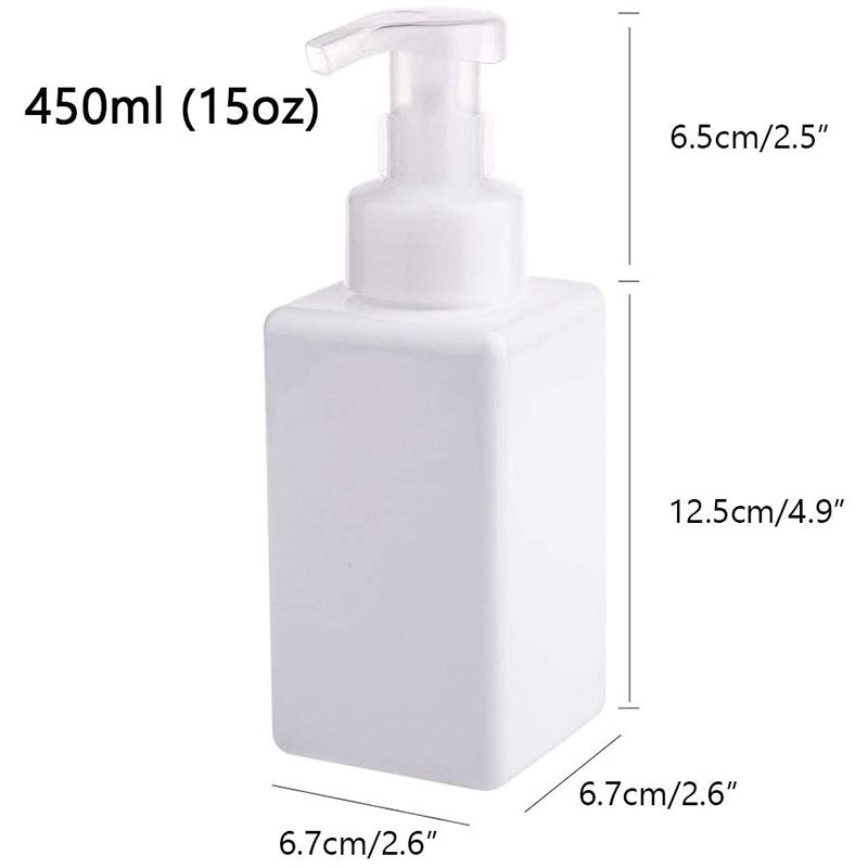 450 ML Soap Dispenser, Set Of 2 Plastic Pump
